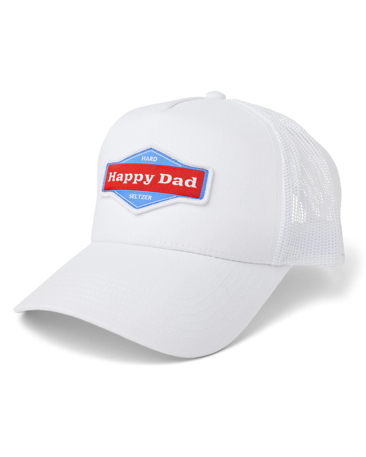 Casquette de camionneur Happy Dad (blanc)