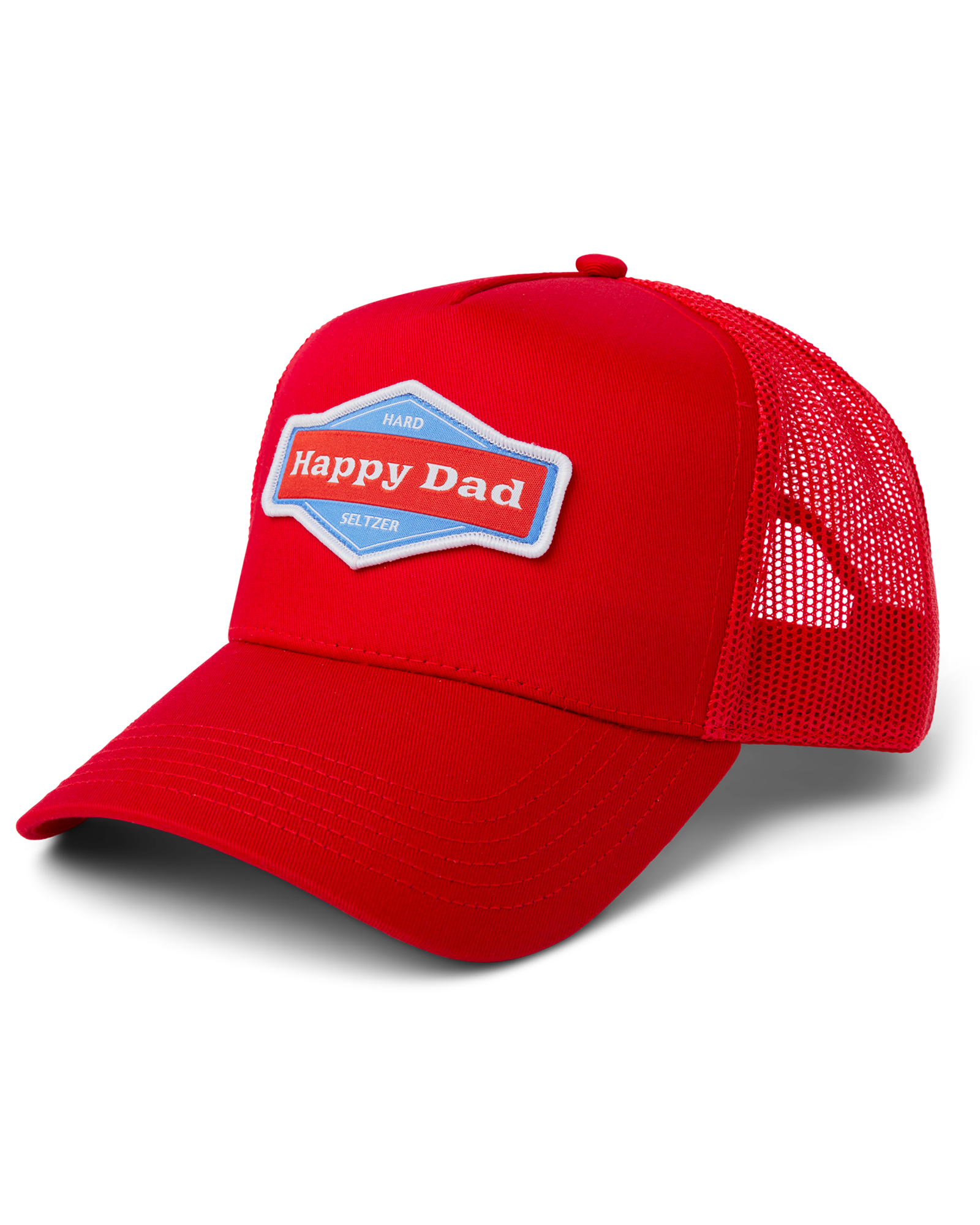 Casquette de camionneur Happy Dad (Rouge)