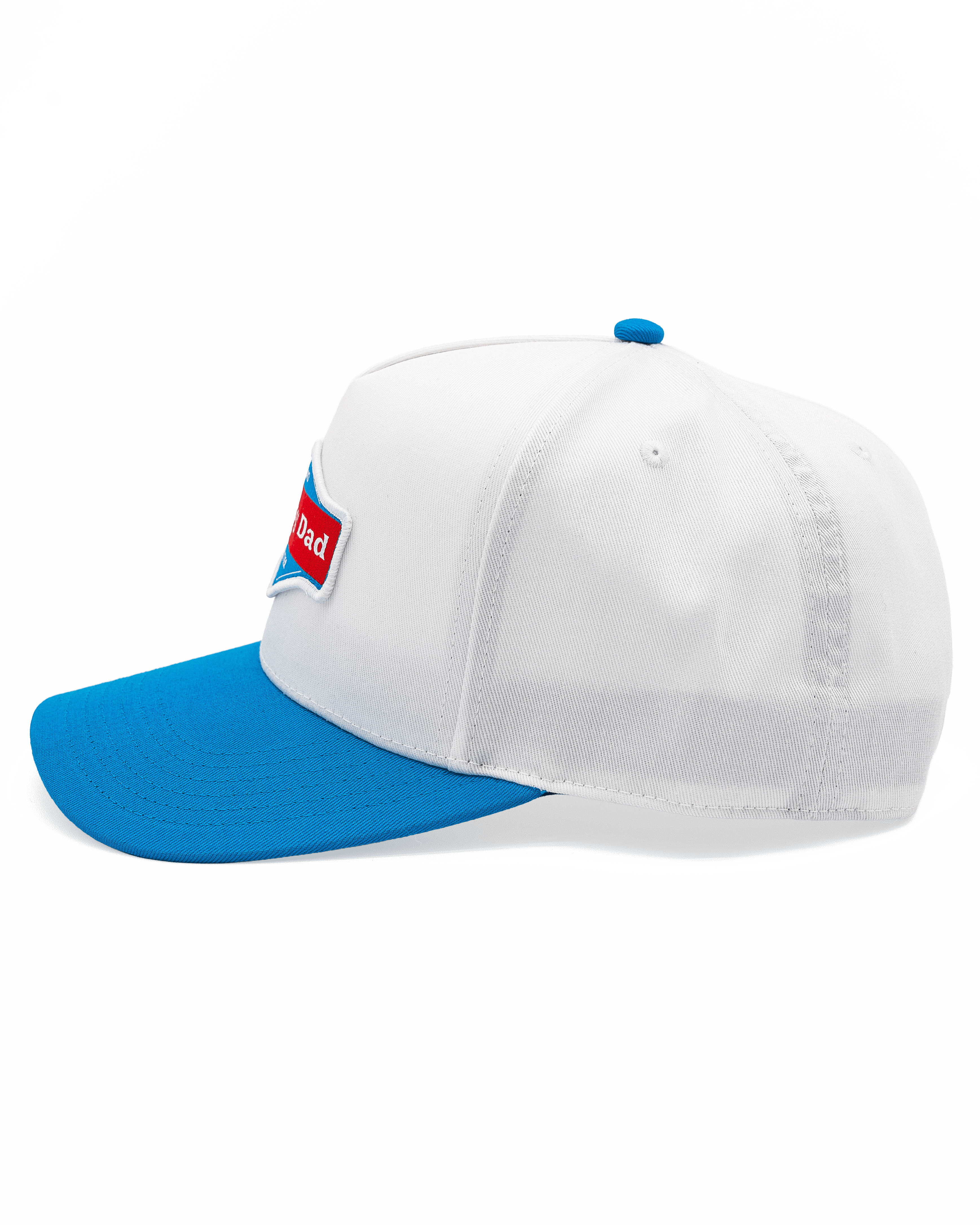 Casquette bicolore Happy Dad (blanc/bleu)