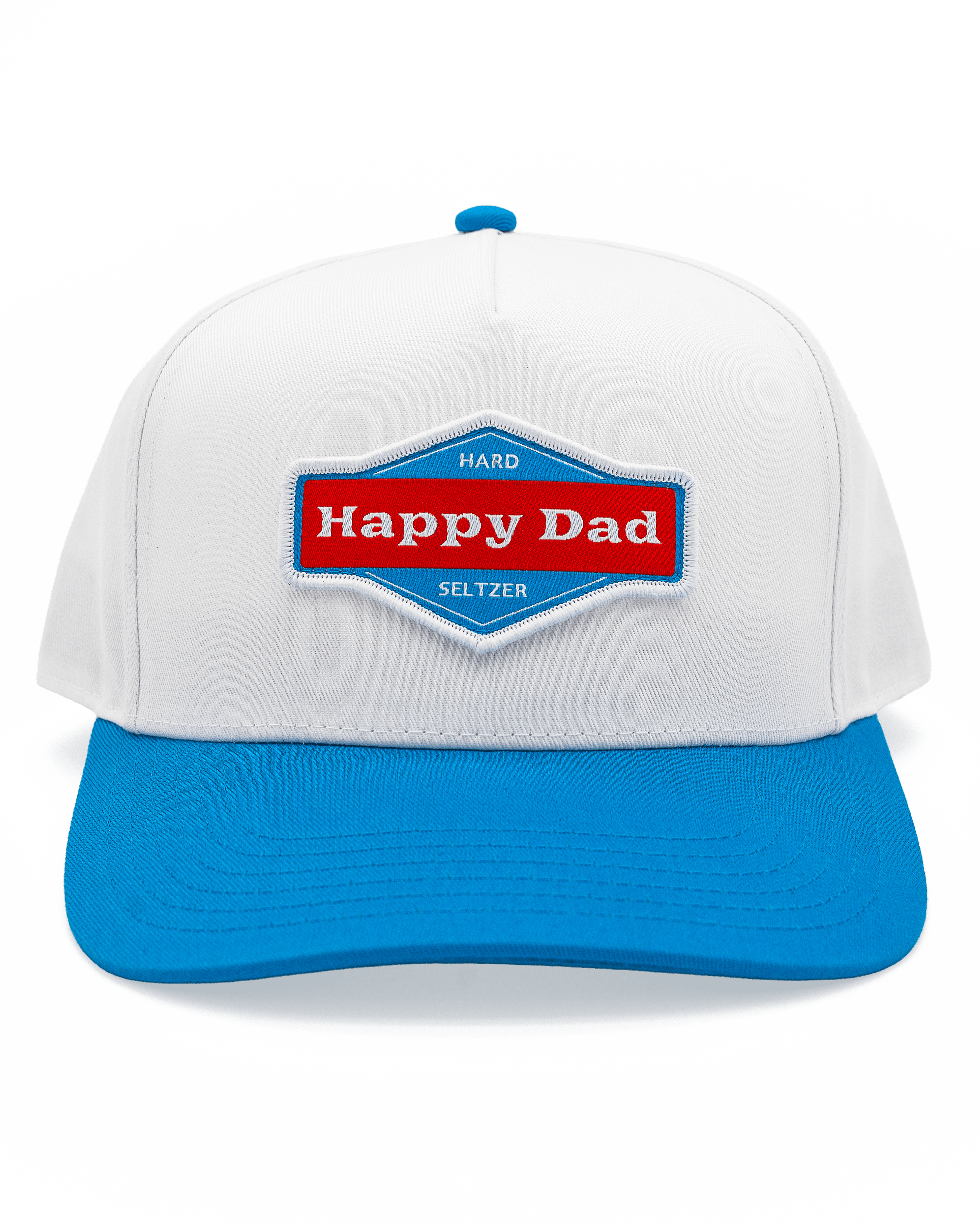 Casquette bicolore Happy Dad (blanc/bleu)