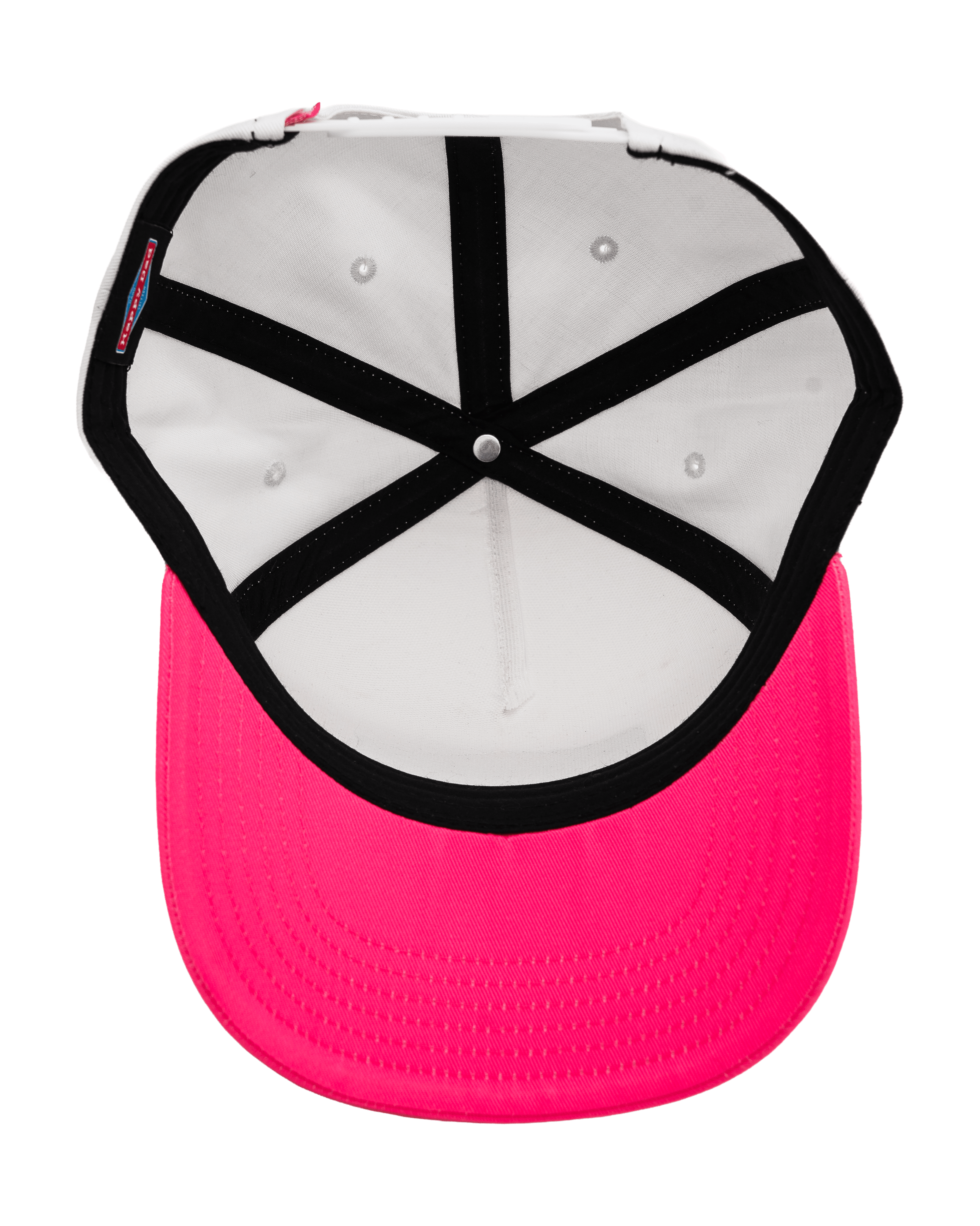 Casquette 2 tons Happy Dad (blanc/rose)