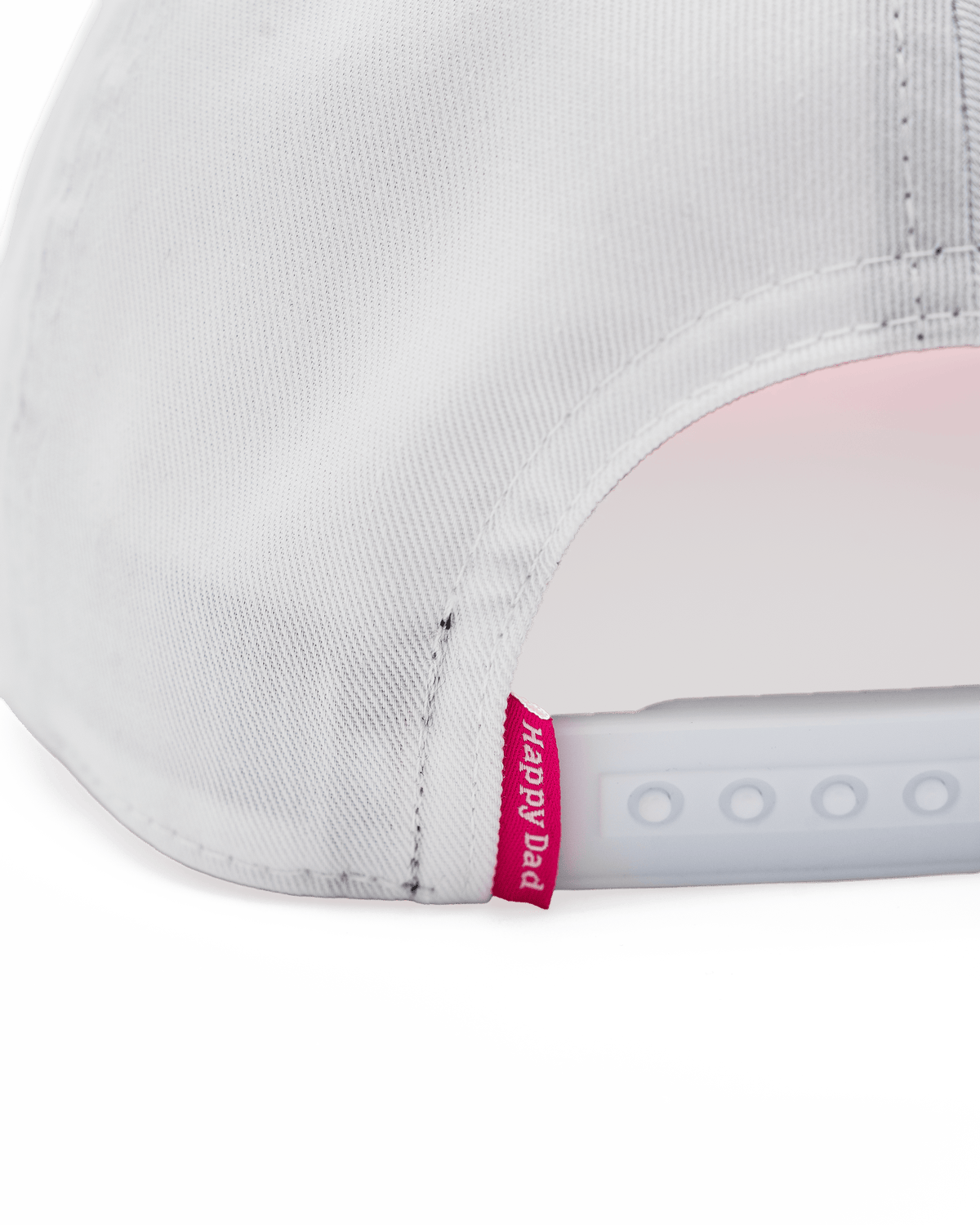 Casquette 2 tons Happy Dad (blanc/rose)