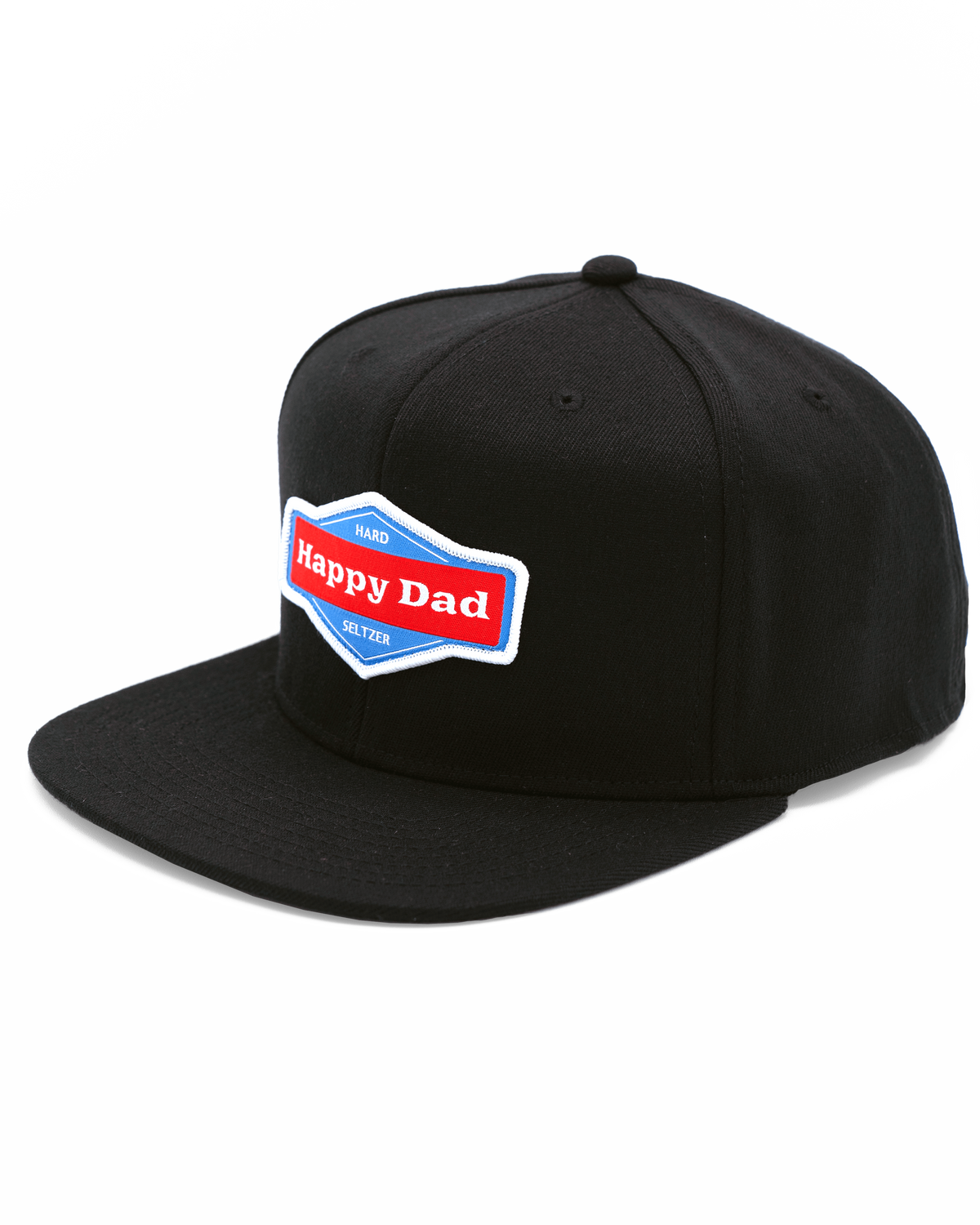 Casquette à visière plate Happy Dad (Noir)