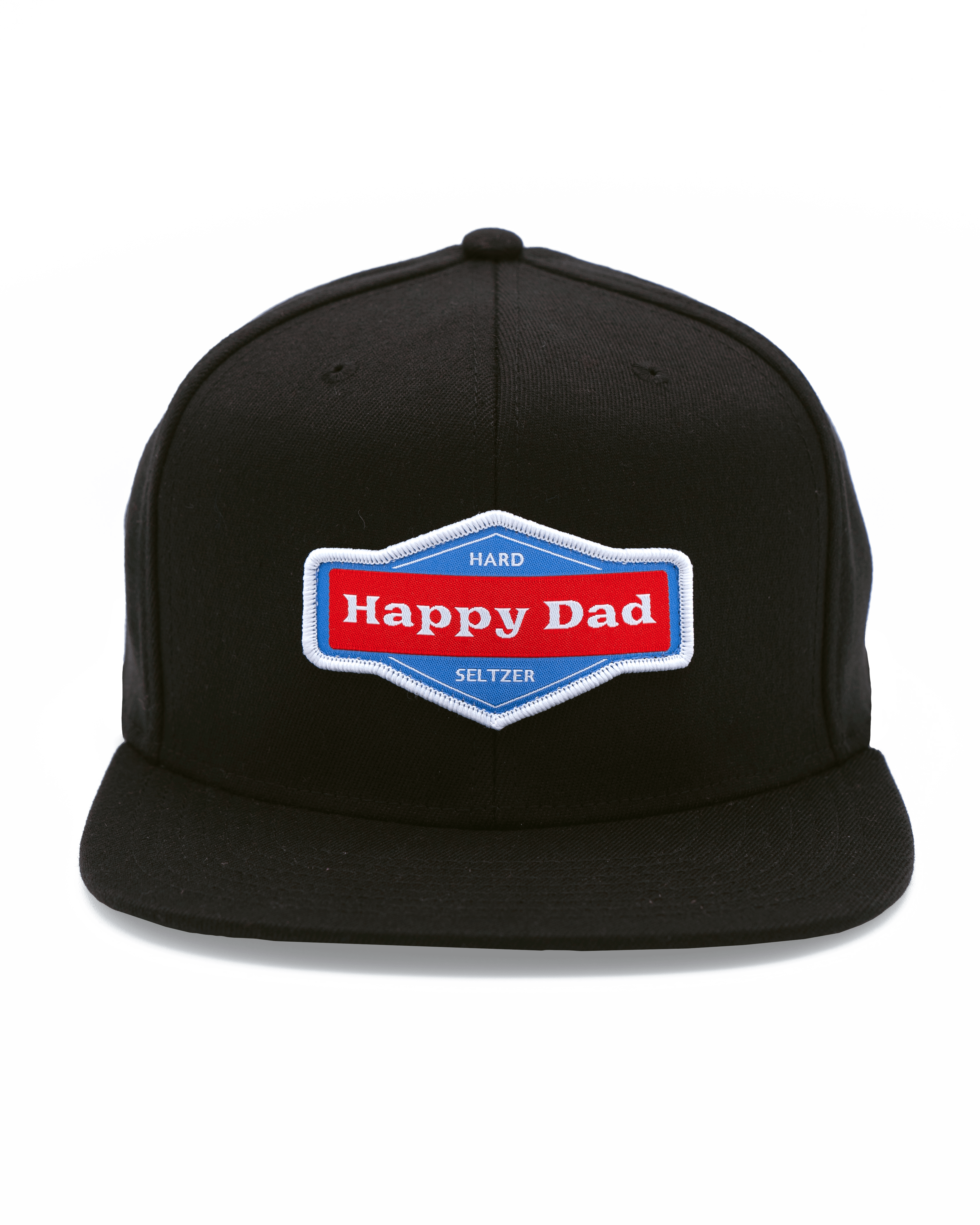 Casquette à visière plate Happy Dad (Noir)