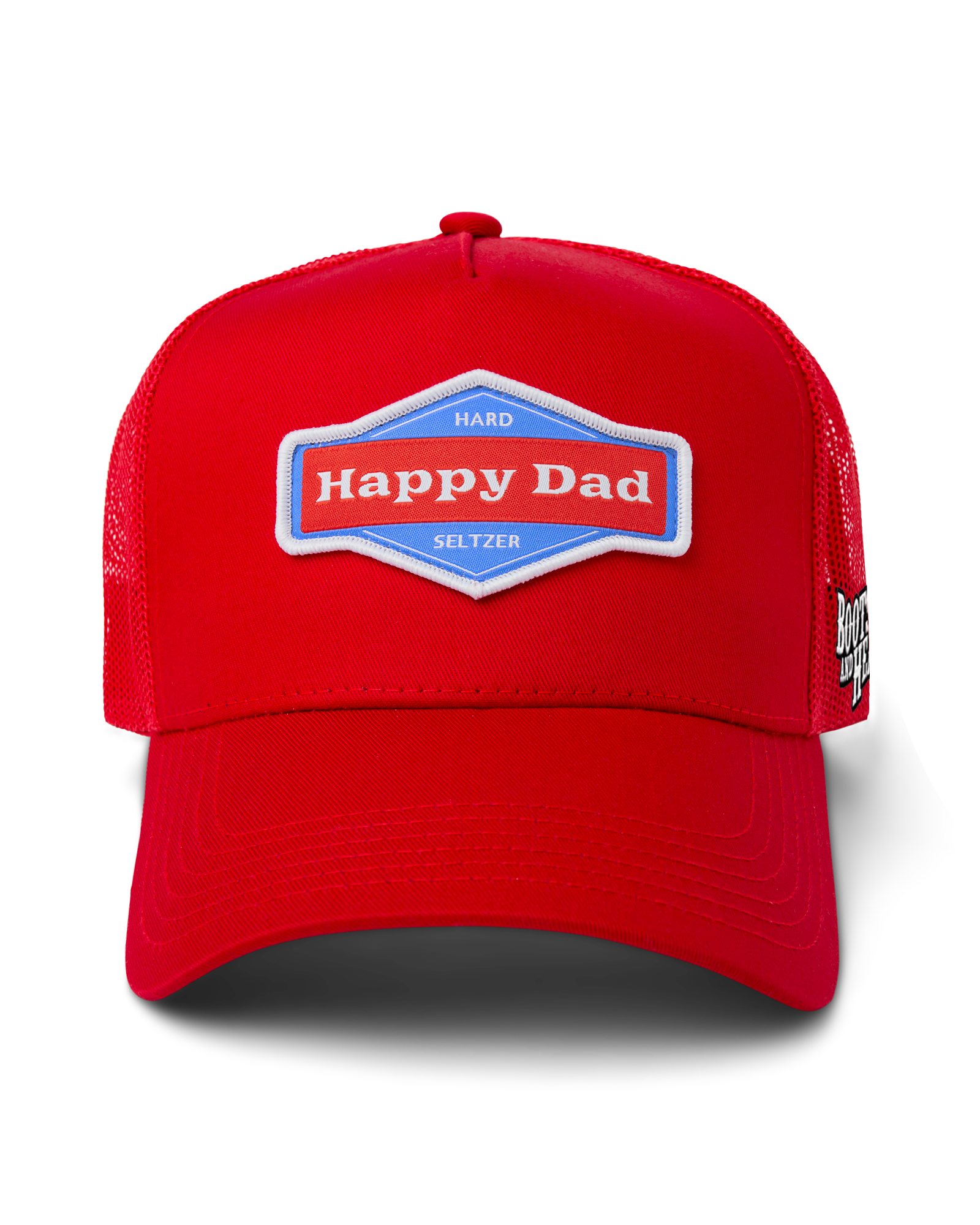 Happy Dad x Boots & Hearts Trucker Hat (Red)