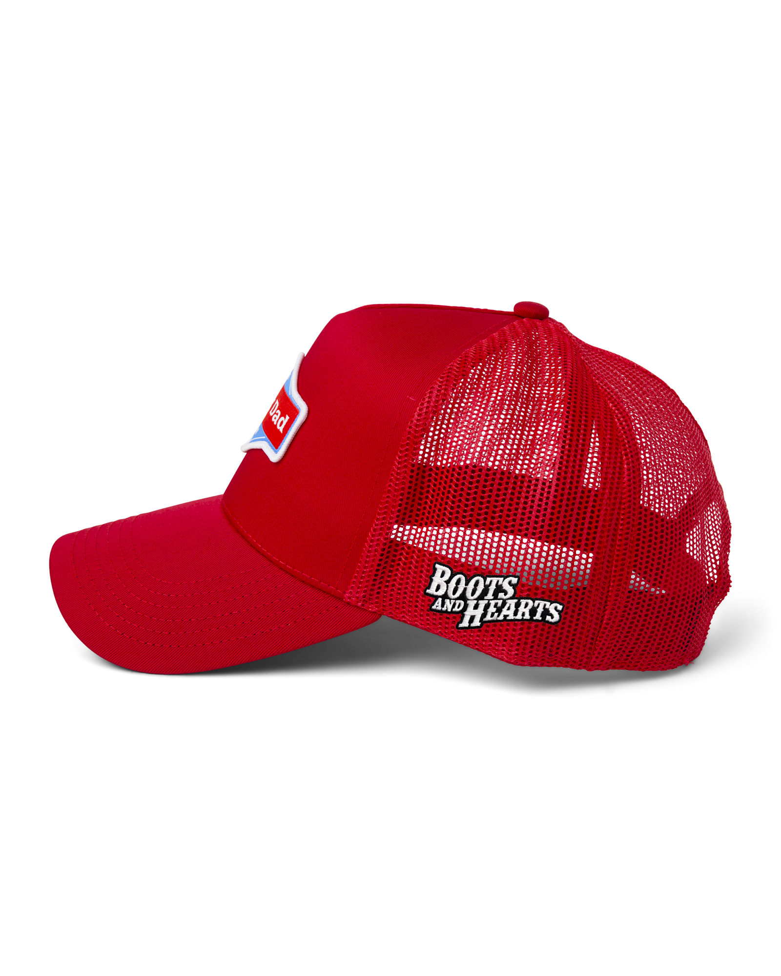 Happy Dad x Boots & Hearts Trucker Hat (Red)