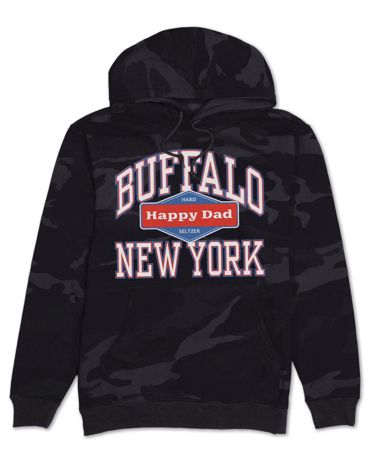 Sweat à capuche Happy Dad Buffalo (camouflage noir)