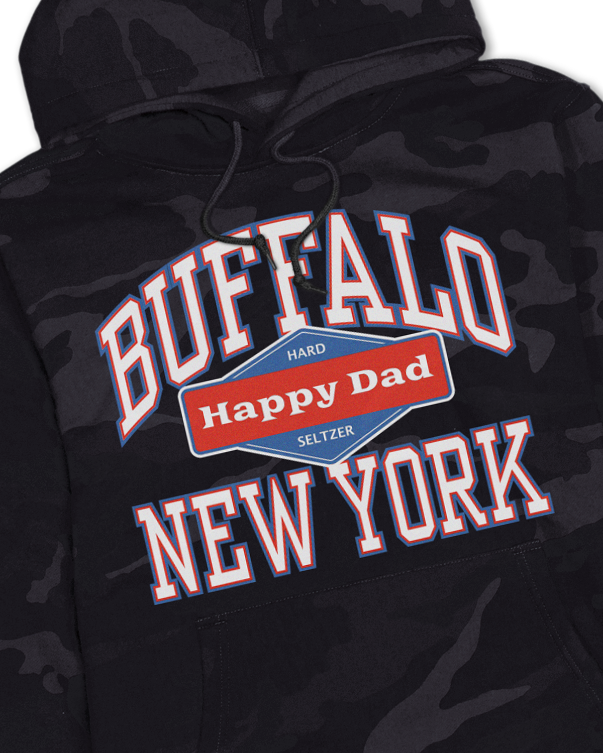 Sweat à capuche Happy Dad Buffalo (camouflage noir)