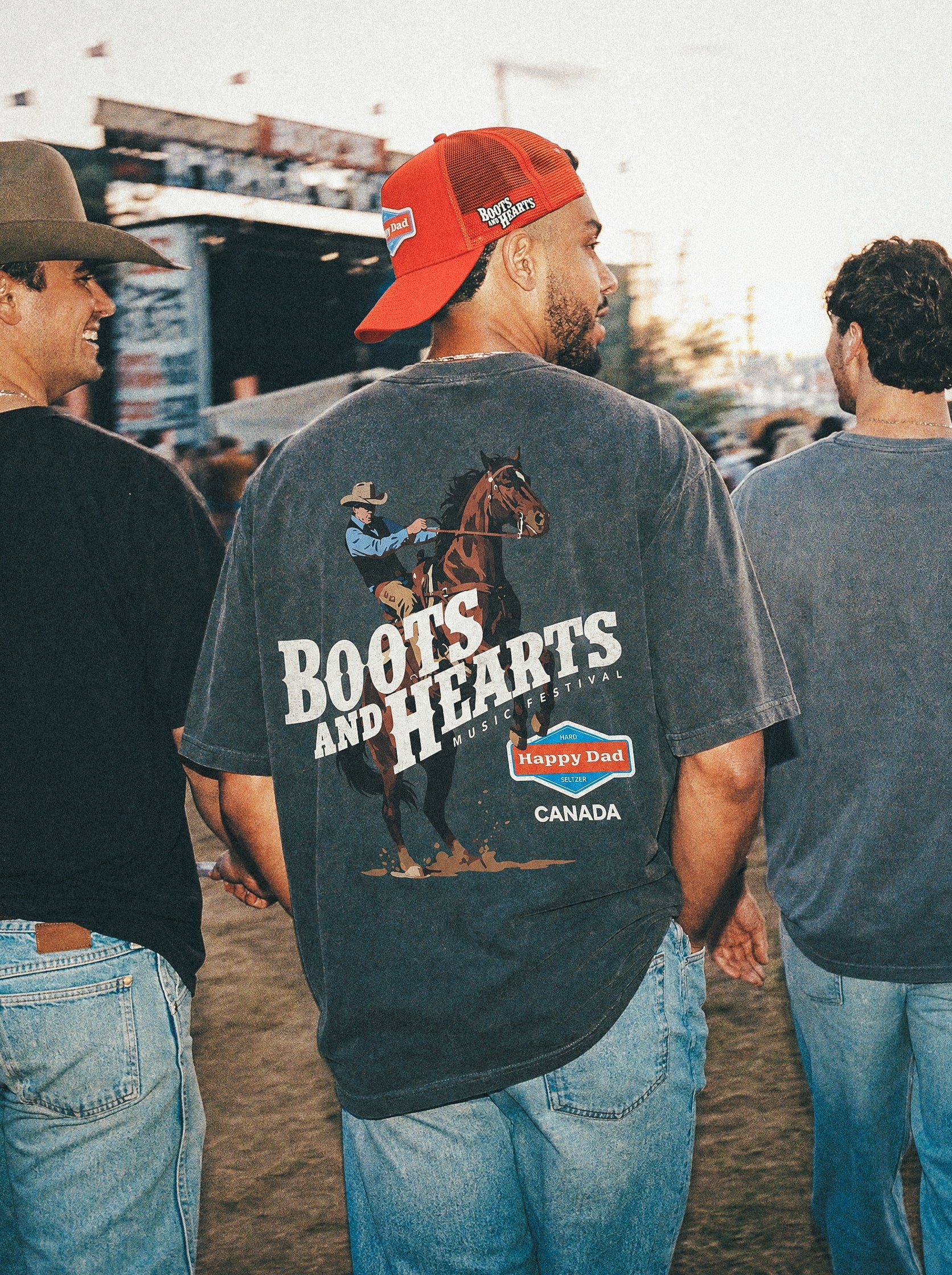 Happy Dad x Boots & Hearts Cowboy Tee (Pepper)