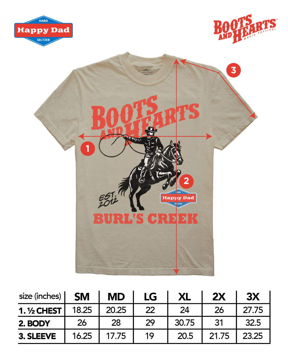 T-shirt Lasso Happy Dad x Boots & Hearts