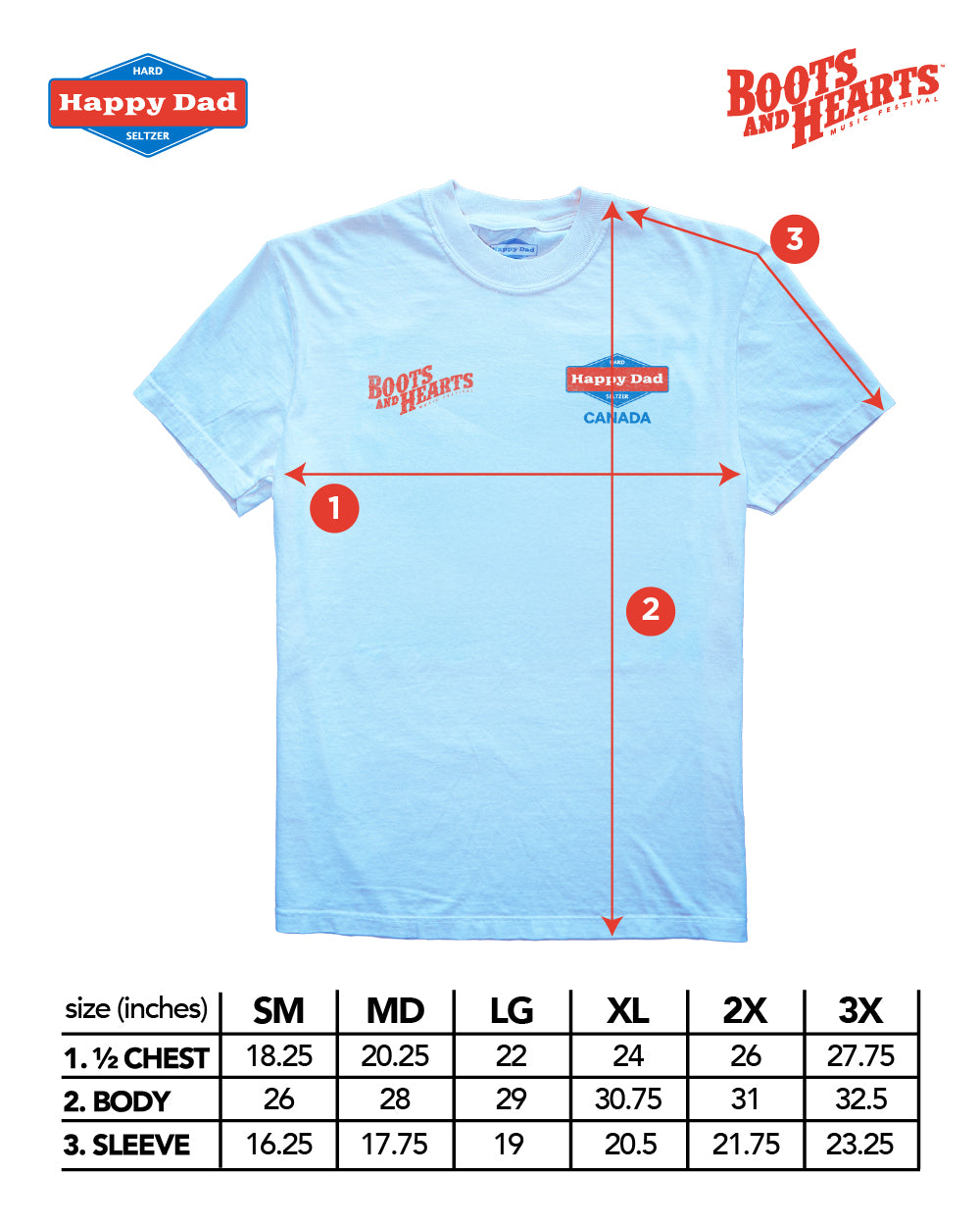 T-shirt Burl's Creek Happy Dad x Boots & Hearts