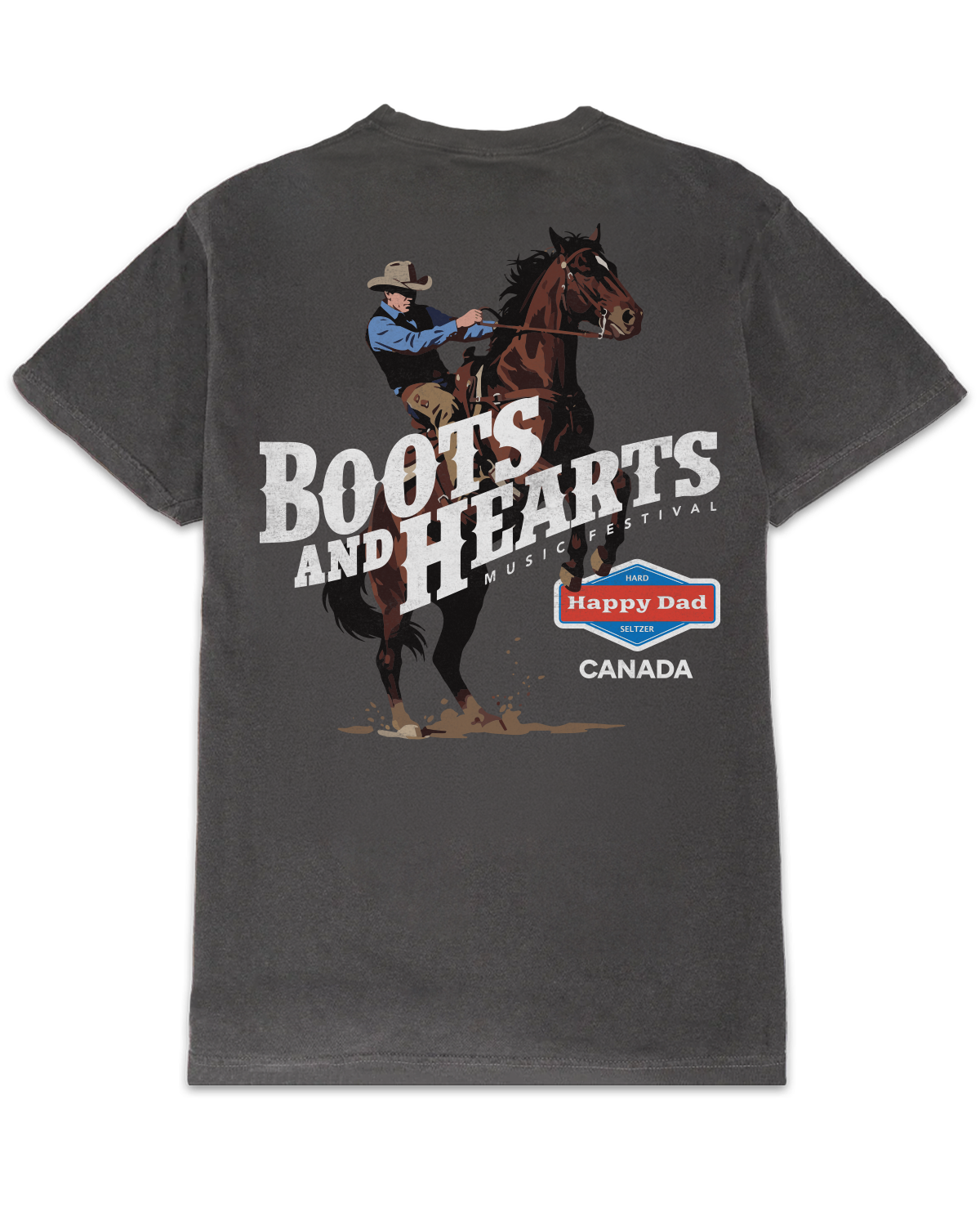 Happy Dad x Boots & Hearts Cowboy Tee (Pepper)