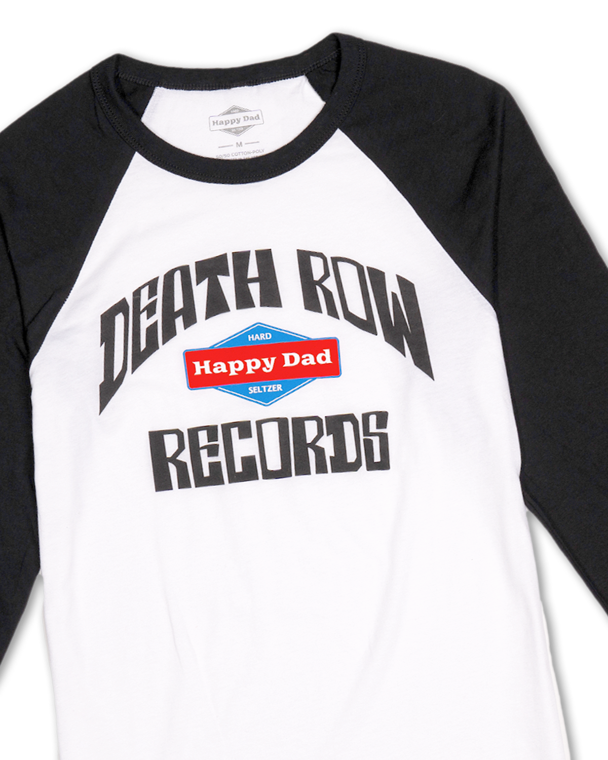 T-shirt de baseball bicolore Happy Dad x Death Row (blanc/noir)