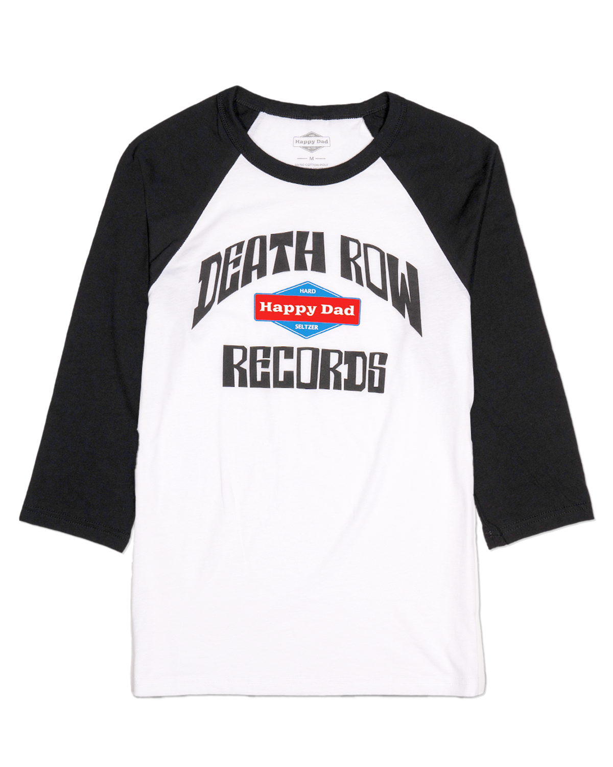 T-shirt de baseball bicolore Happy Dad x Death Row (blanc/noir)