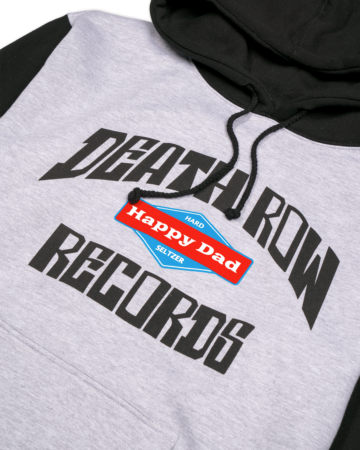 Sweat à capuche bicolore Happy Dad x Death Row (Gris/Noir)