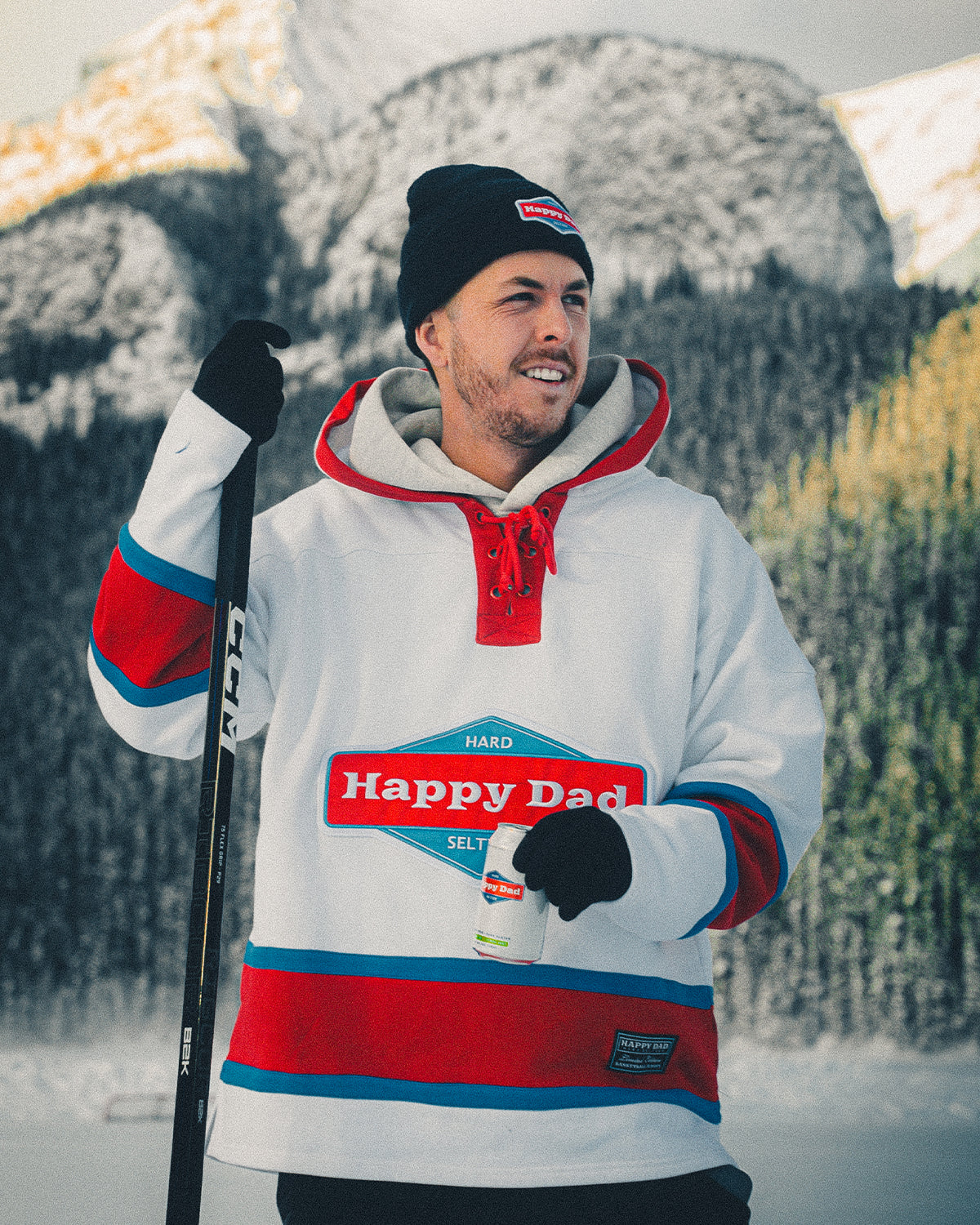 Chandail à capuchon de hockey Happy Dad