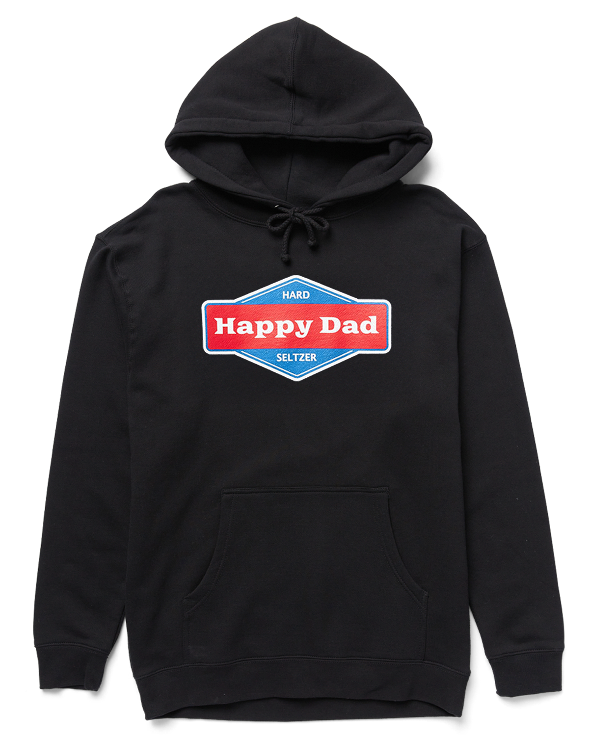 Sweat à capuche Happy Dad avec logo sur le devant (noir)