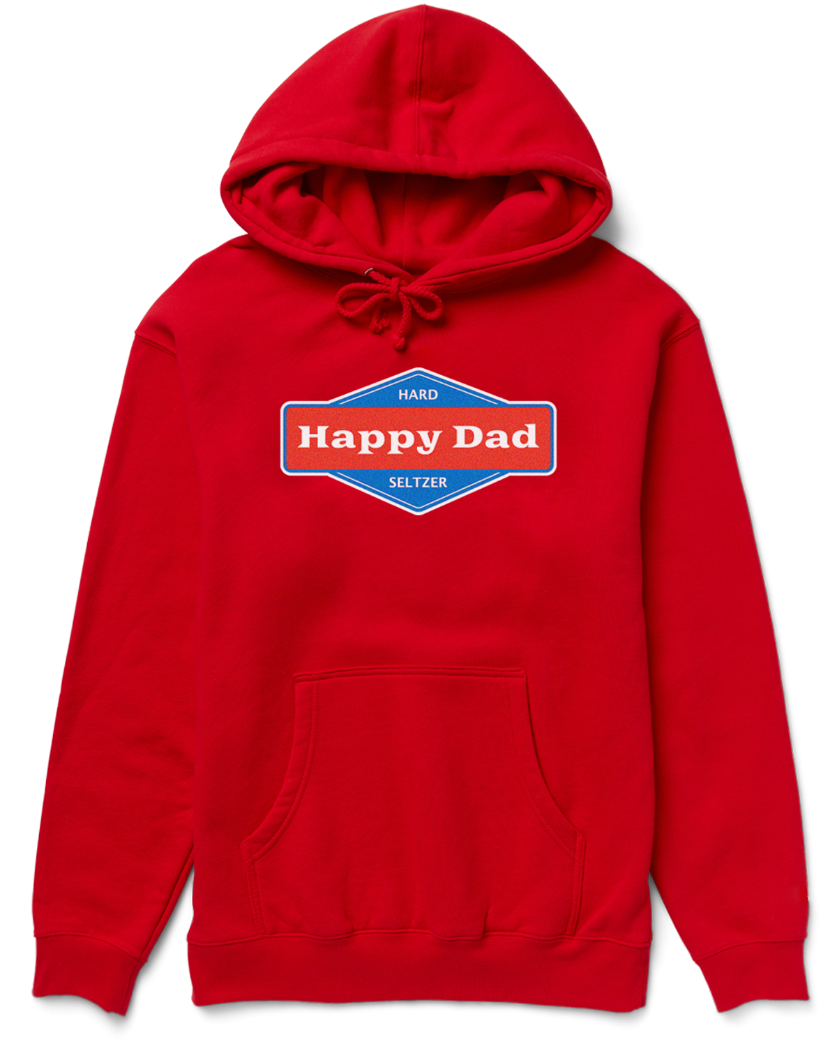 Sweat à capuche Happy Dad avec logo avant (Rouge)