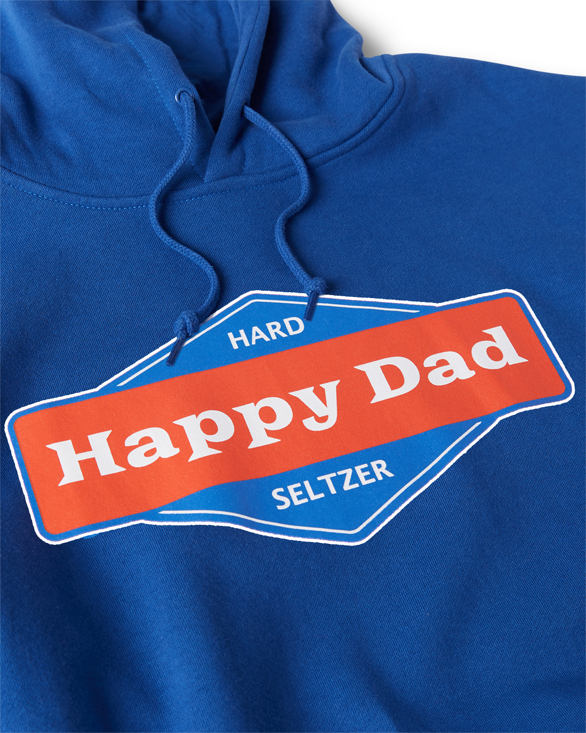 Sweat à capuche Happy Dad avec logo avant (Bleu roi)