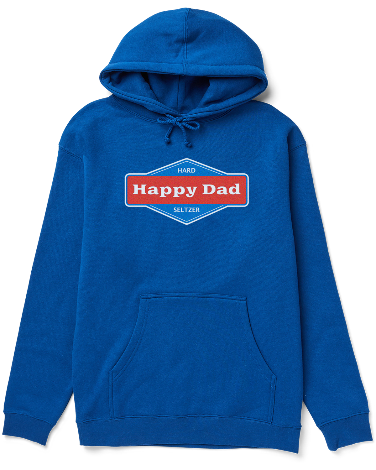Sweat à capuche Happy Dad avec logo avant (Bleu roi)