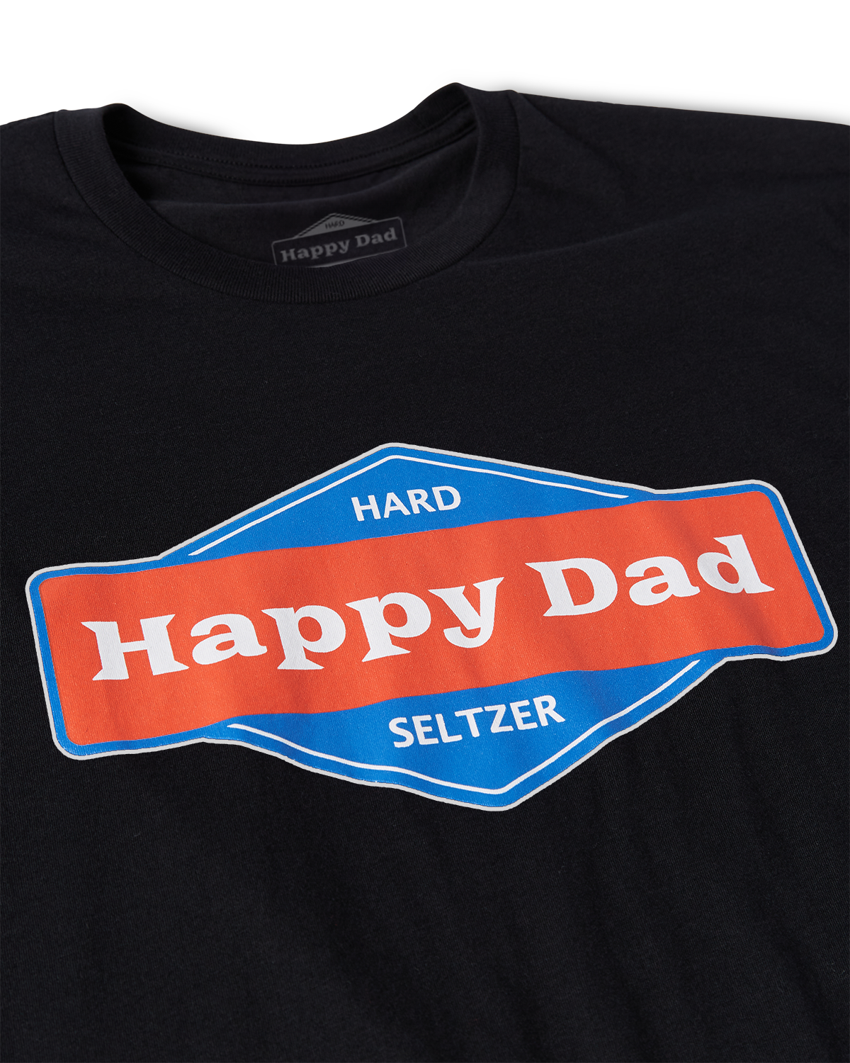 T-shirt Happy Dad avec logo (noir)