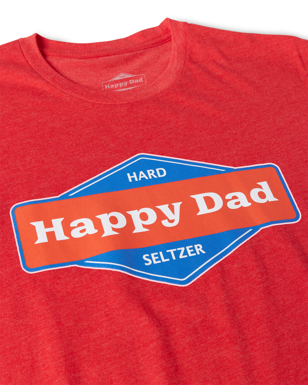 T-shirt Logo Front Happy Dad (Rouge)