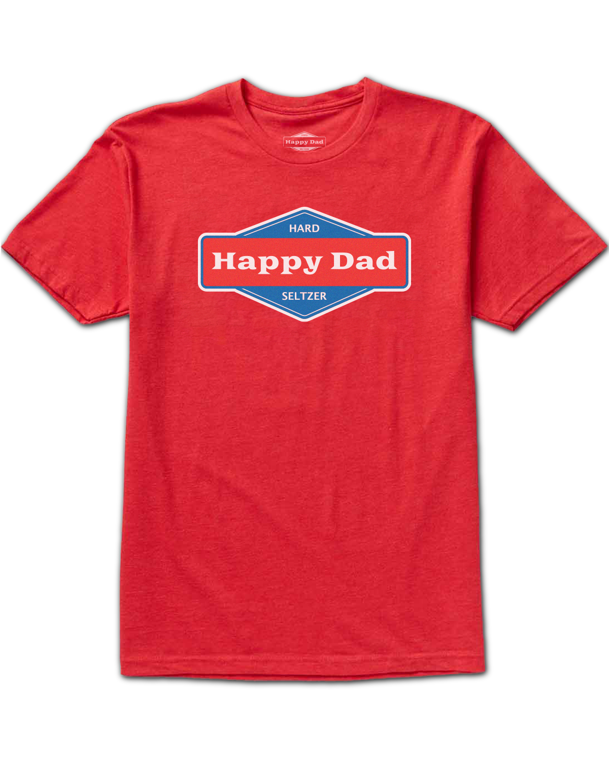 T-shirt Logo Front Happy Dad (Rouge)
