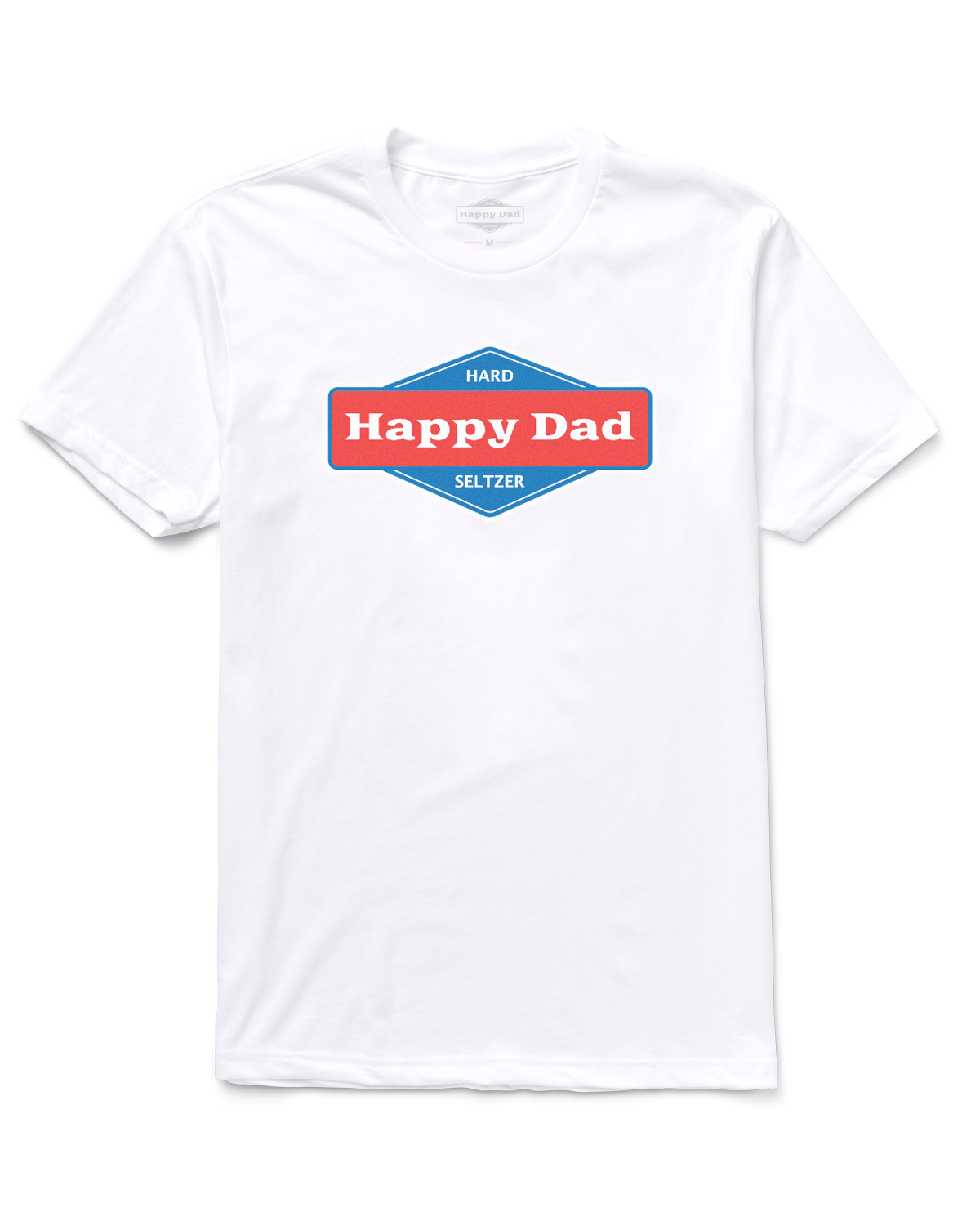 T-shirt à logo avant Happy Dad (Blanc)
