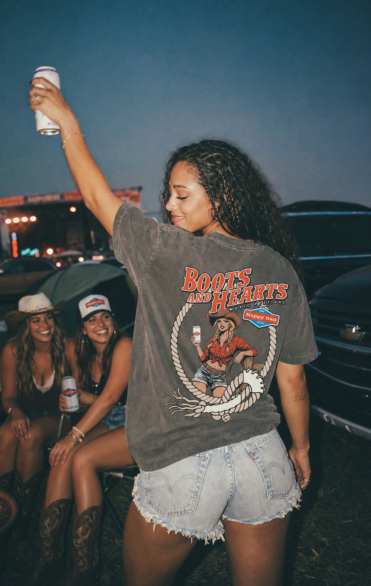 Happy Dad x Boots & Hearts Rope Tee (Pepper)