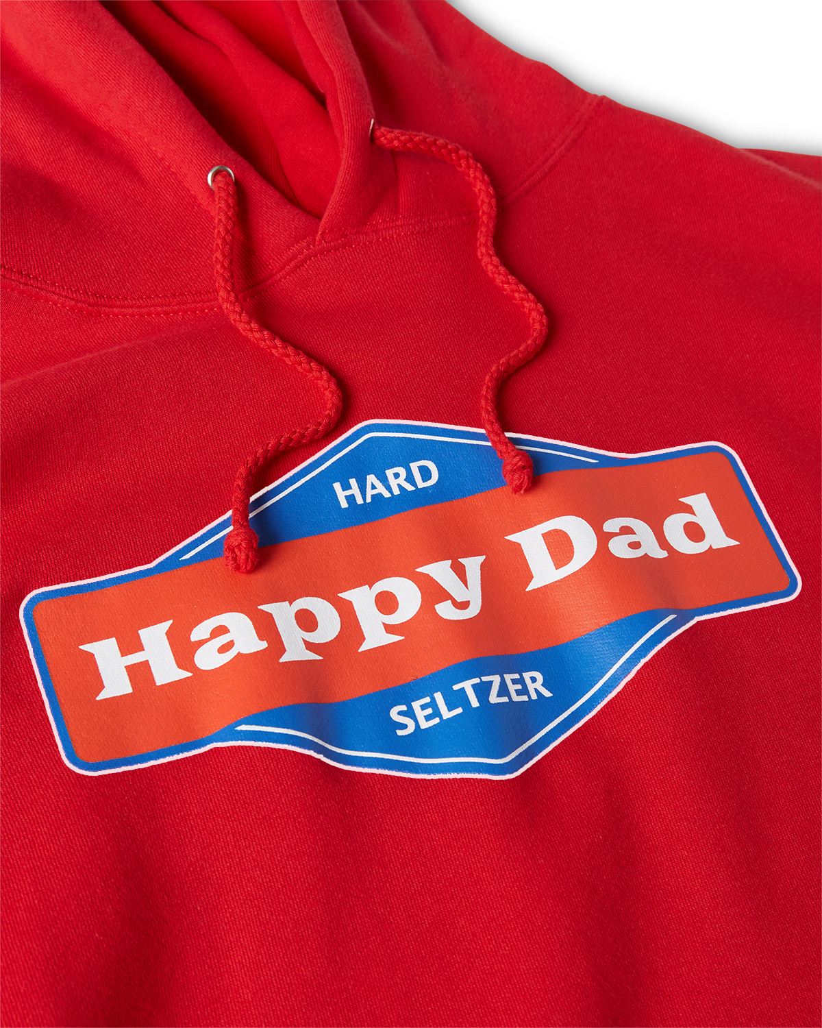 Sweat à capuche Happy Dad avec logo avant (Rouge)