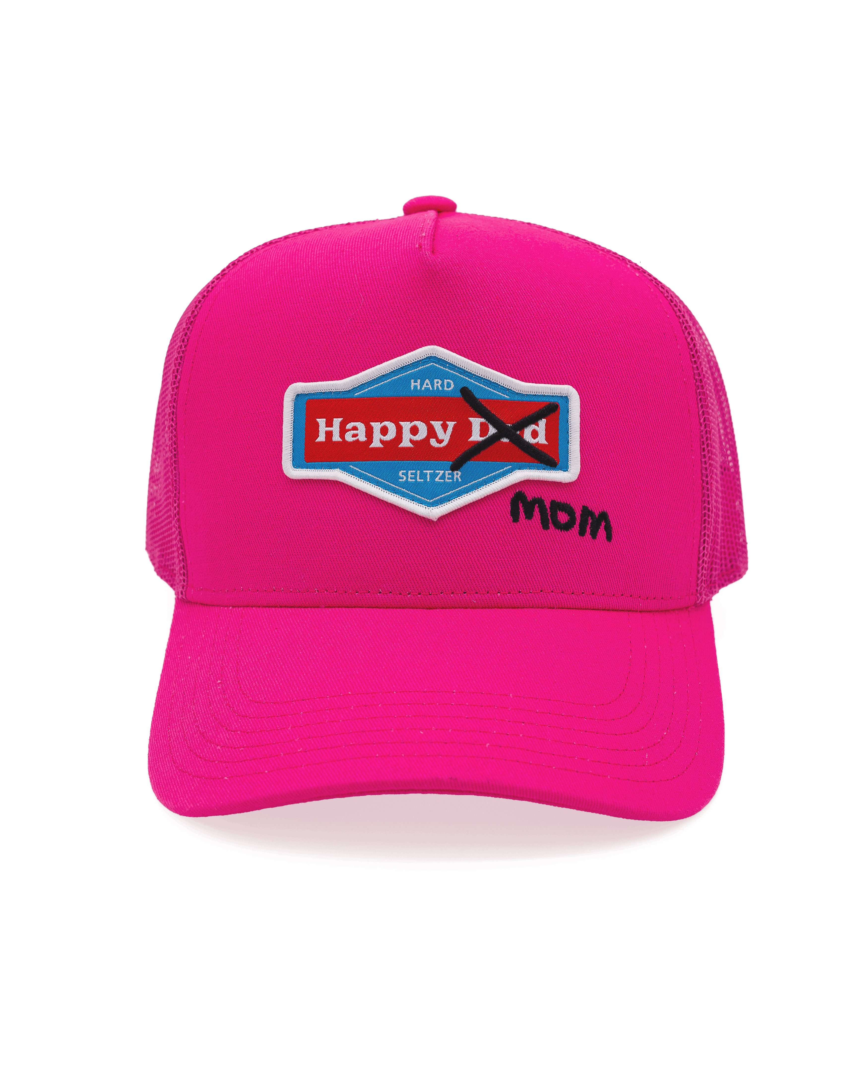Happy Mom Trucker Hat (Pink)