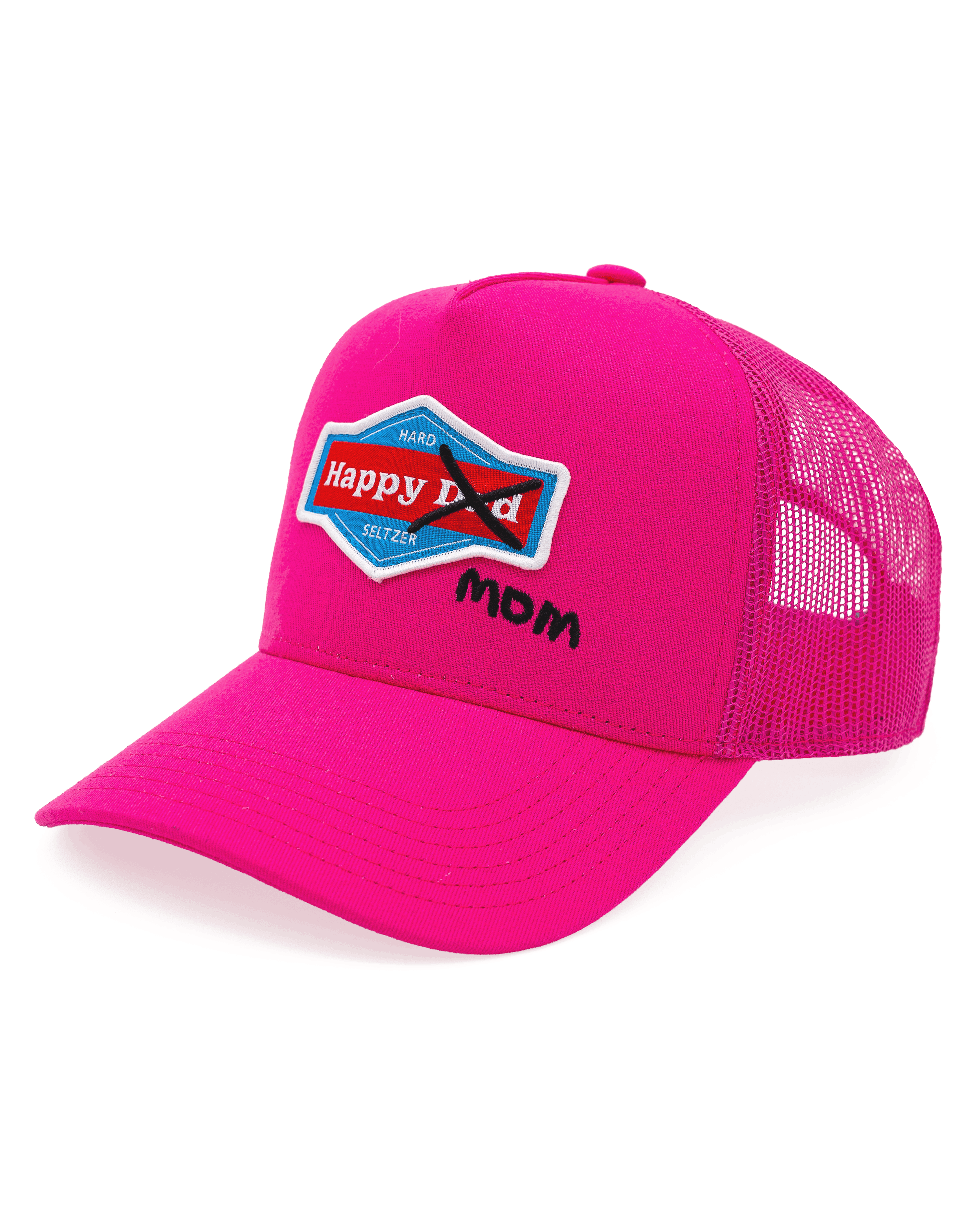 Happy Mom Trucker Hat (Pink)