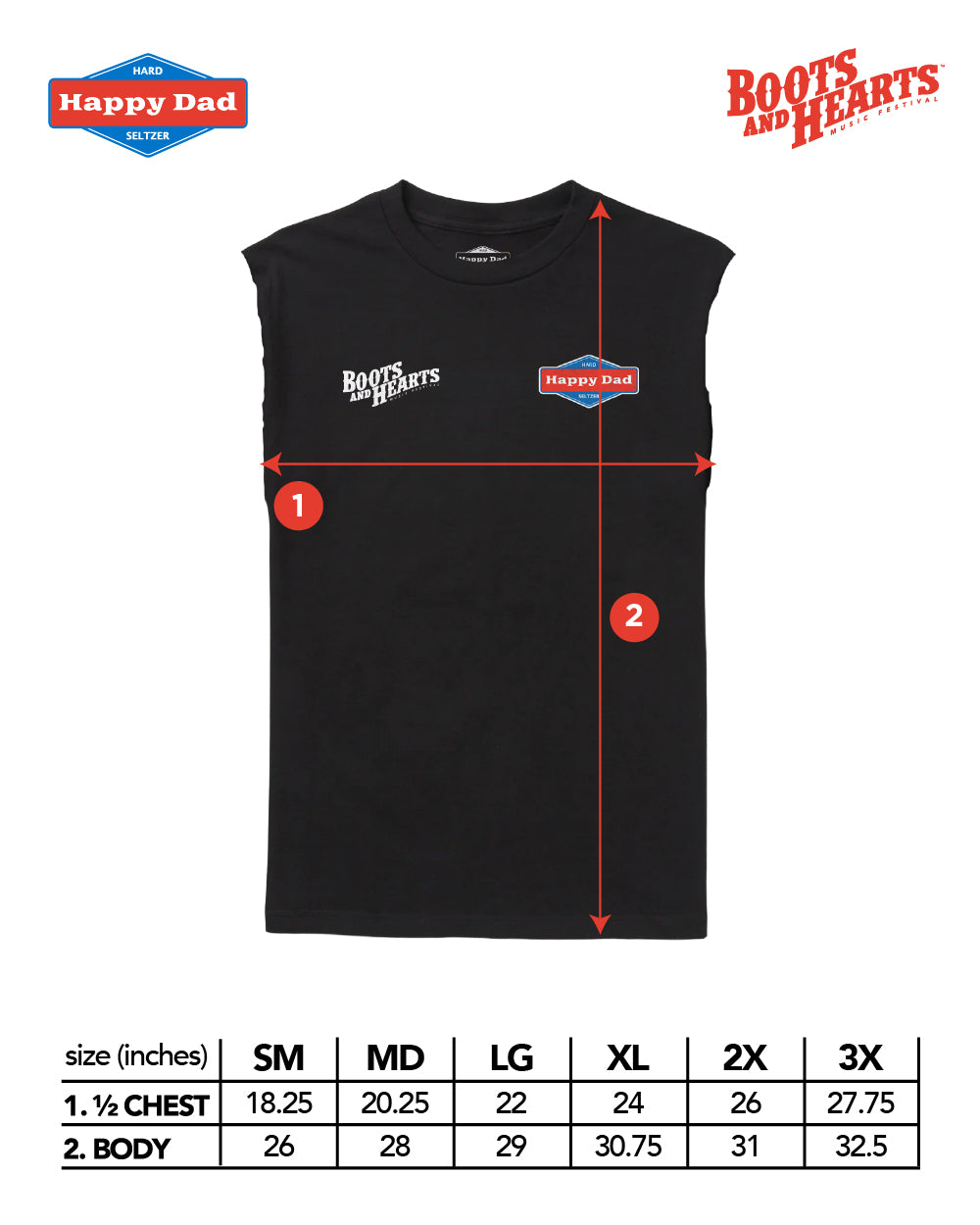T-shirt coupé Happy Dad x Boots & Hearts Rider