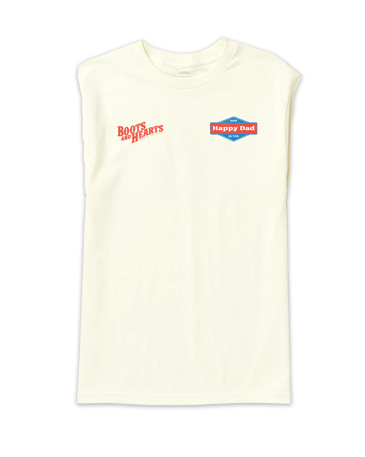Happy Dad x Boots & Hearts Cut-Off Tee (Ivory)
