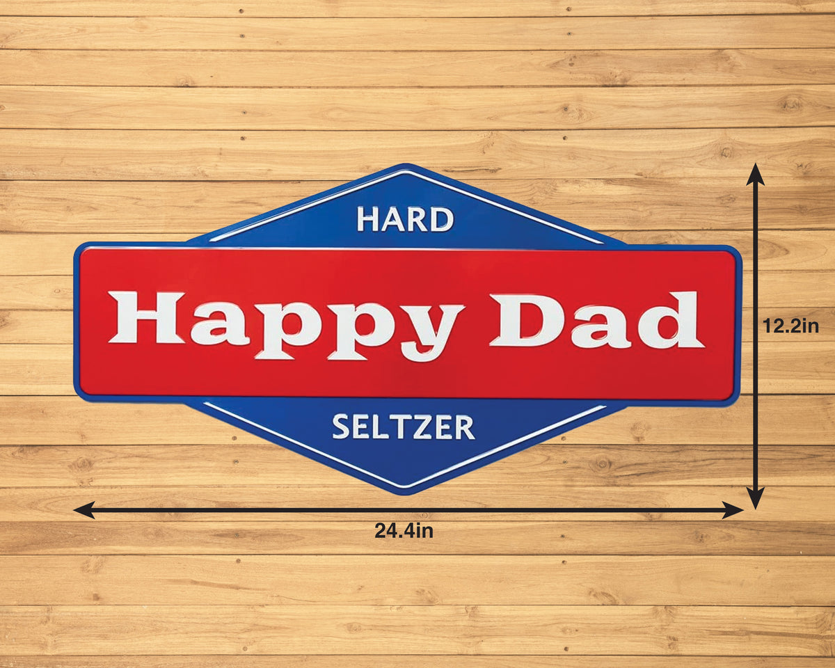 Enseigne murale en étain Happy Dad