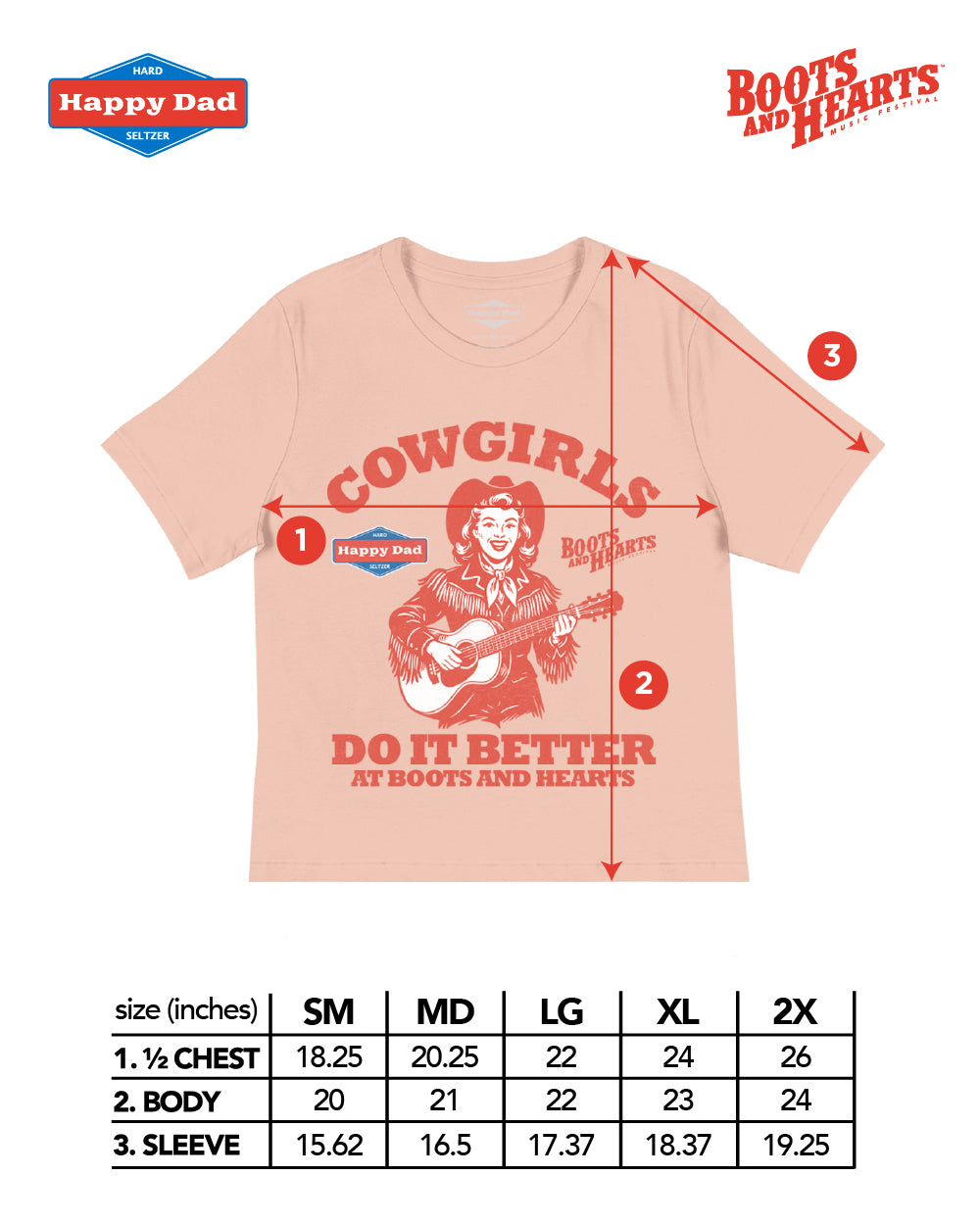 T-shirt Happy Dad x Boots & Hearts « Cowgirls Do it Better » pour femme