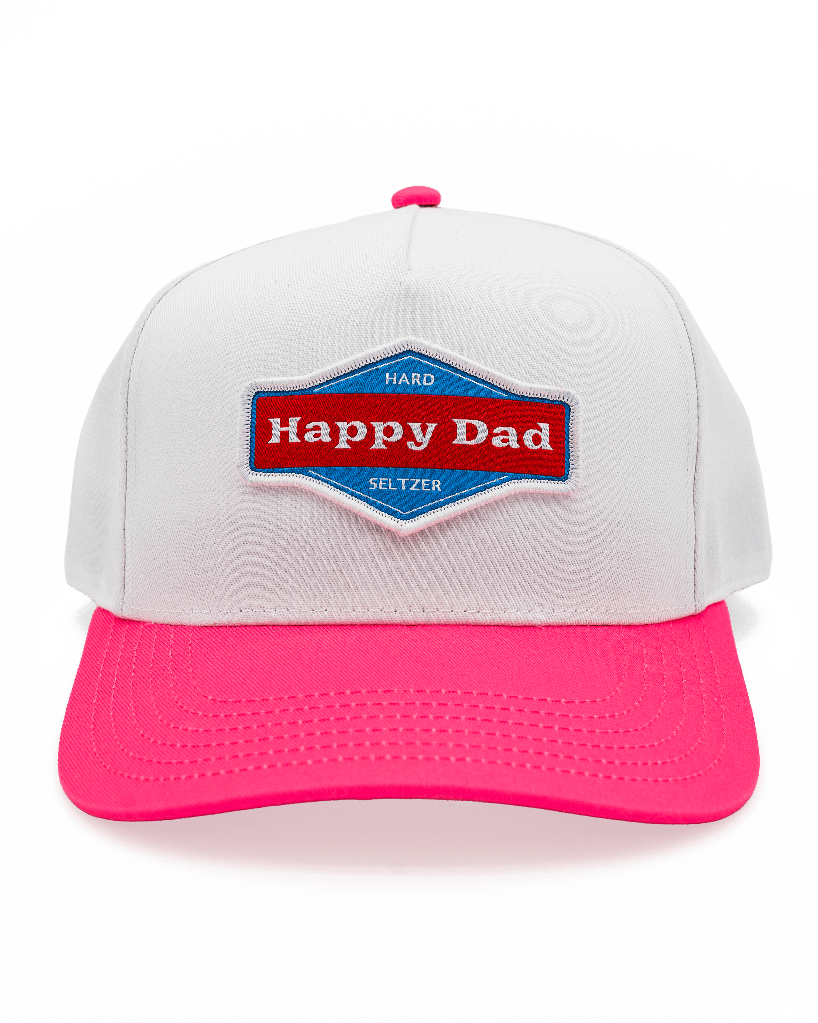 Happy Dad 2-Tone Hat (White/Pink)