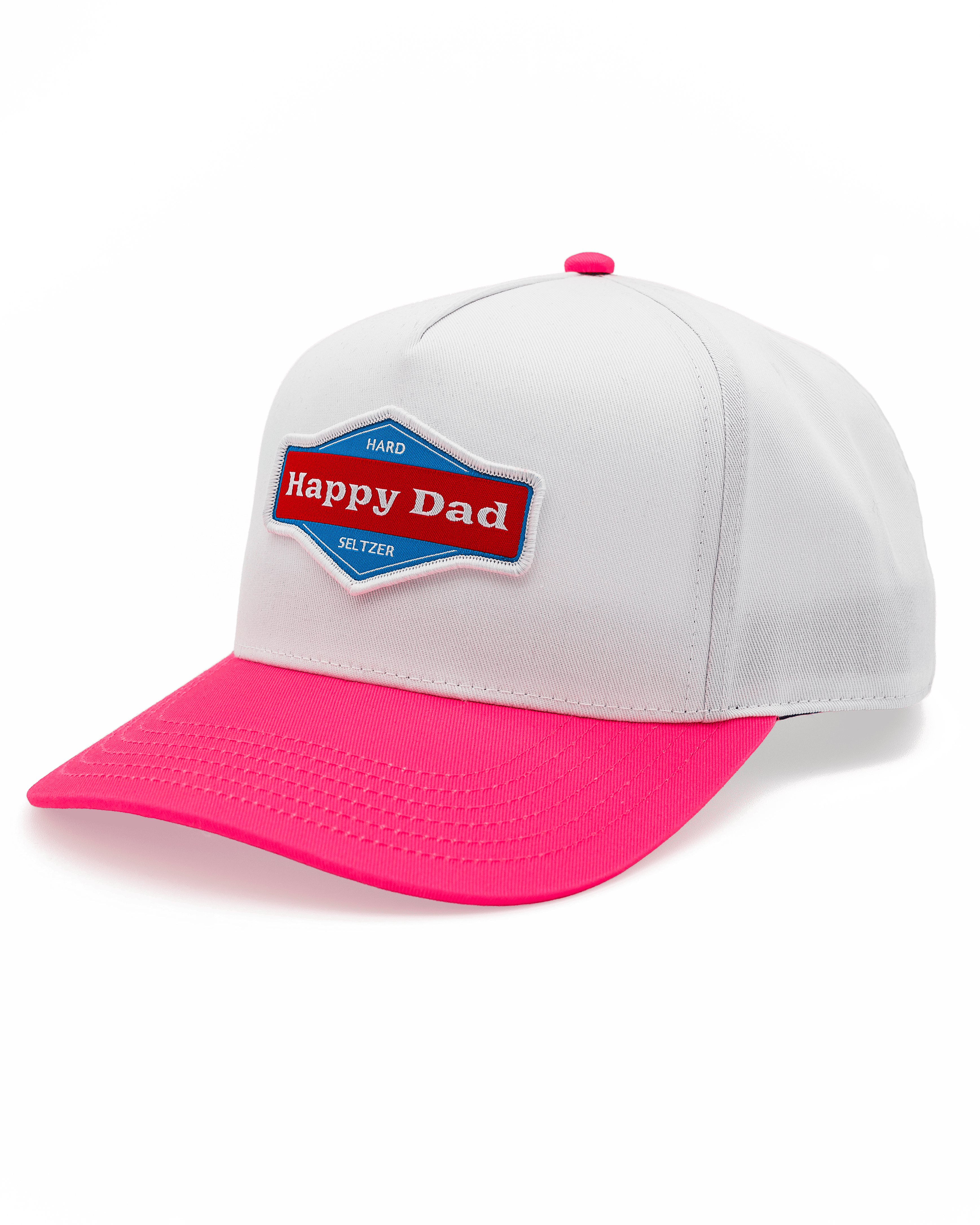 Happy Dad 2-Tone Hat (White/Pink)