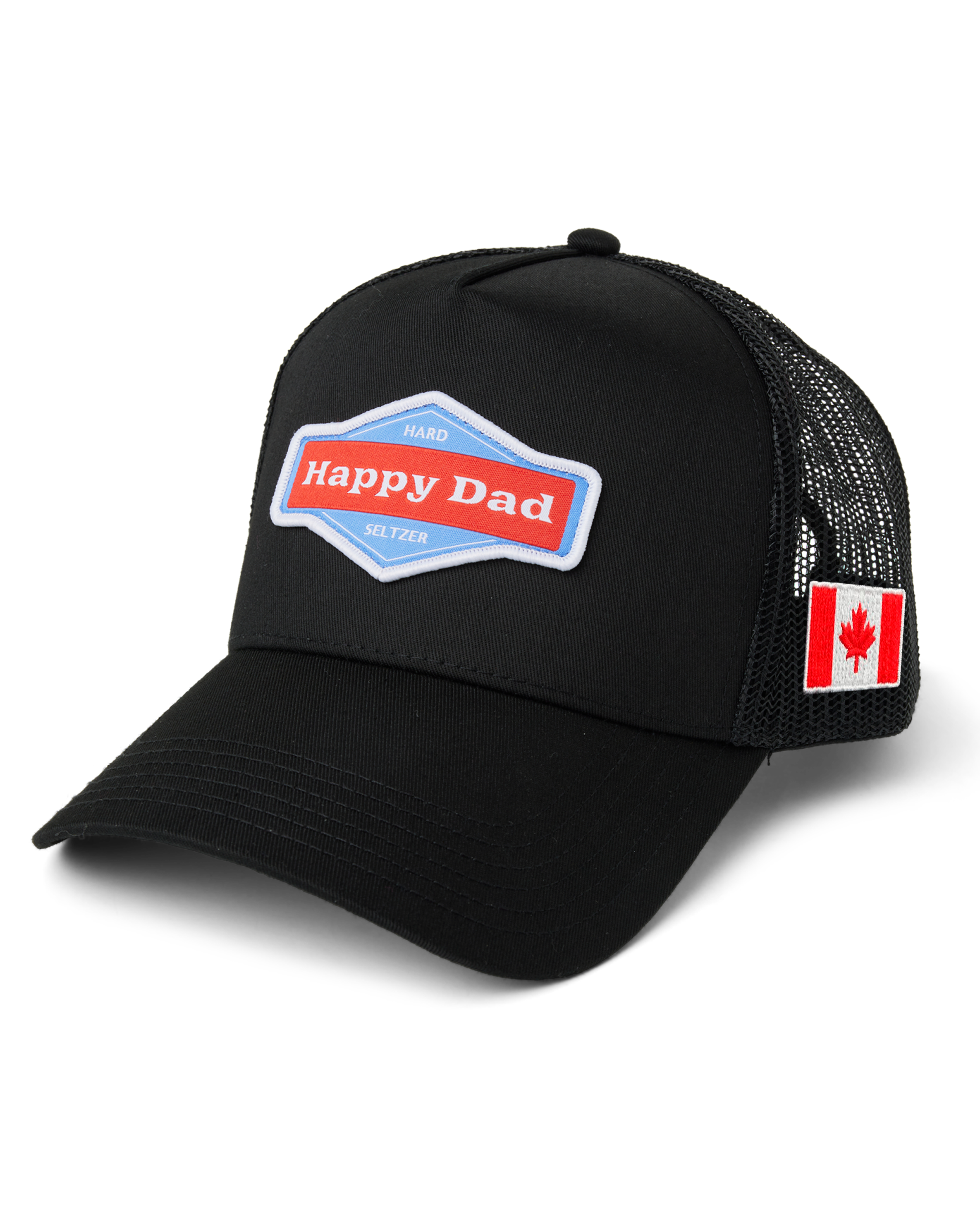 Canada Happy Dad Trucker Hat (Black)