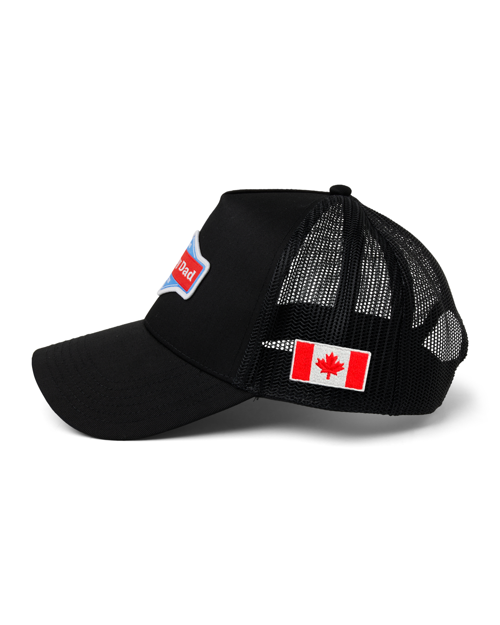Canada Happy Dad Trucker Hat (Black)