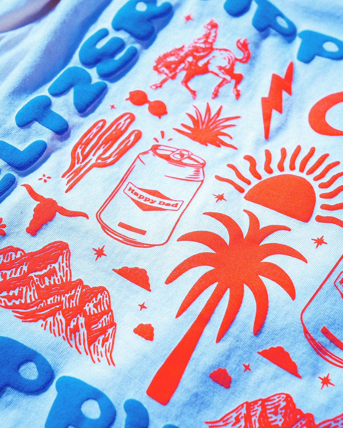 Happy Dad Vintage Electric Oasis Tee (Light Blue)