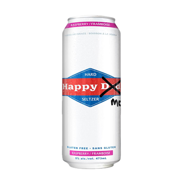 Raspberry Seltzer “Happy Mom” 5% ABV 473mL